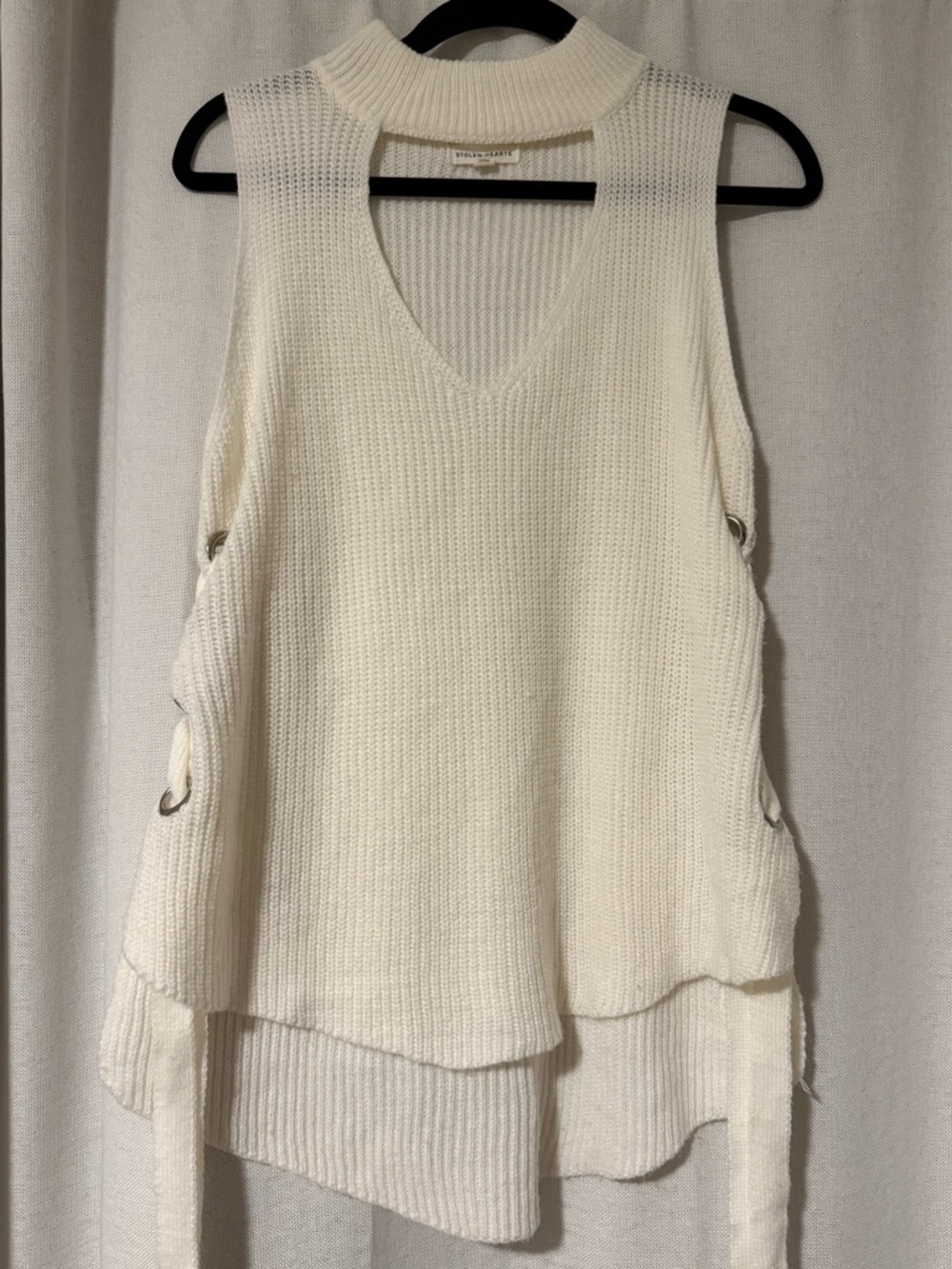 Cream Knit Sweater Tank